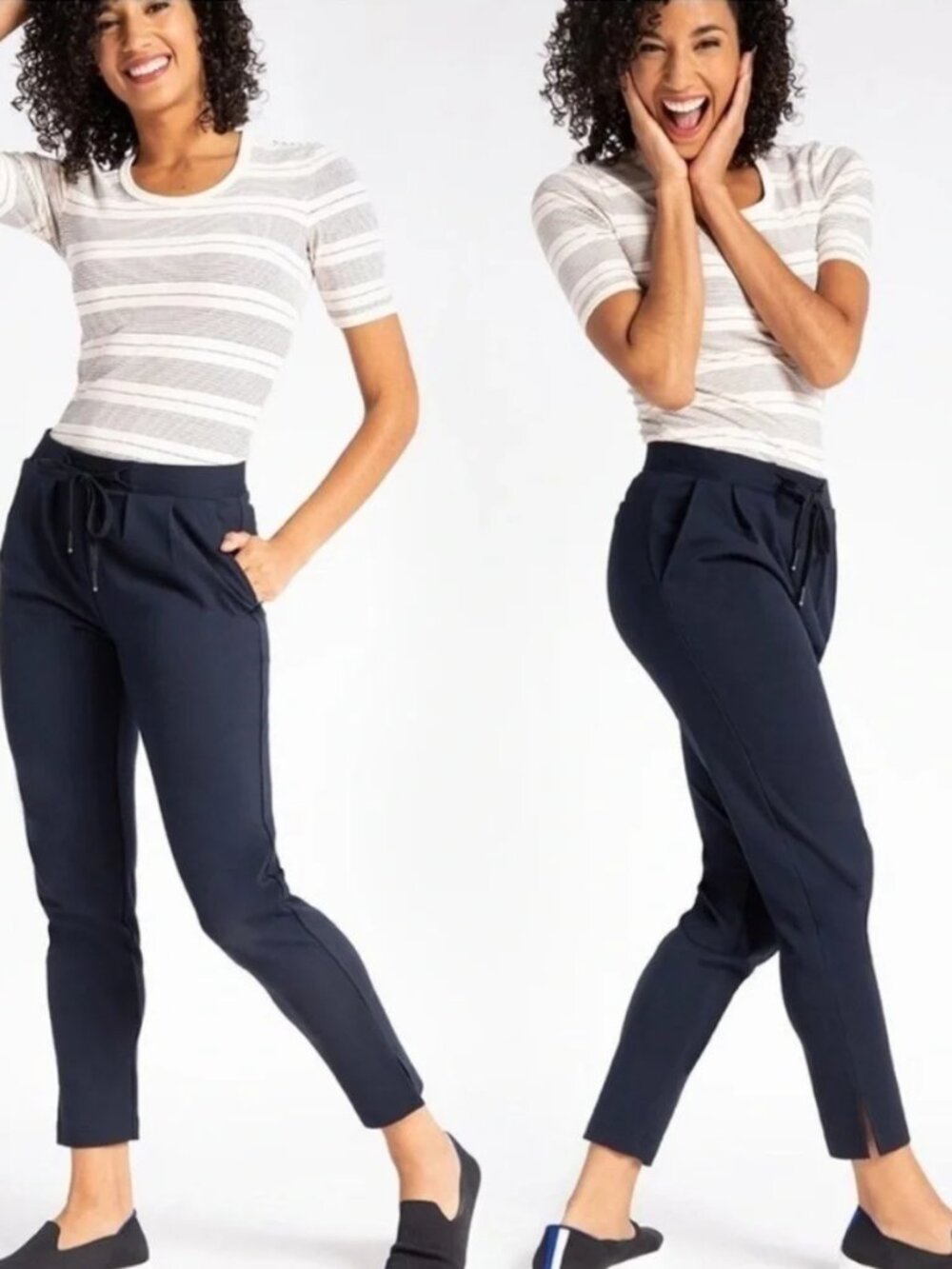 New Betabrand Navy Skinny Soho Jogger Dress Pant Yoga Pants Small Long Tall